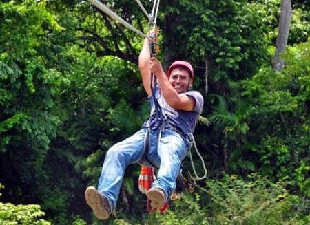 Zip-Lining in the Belizean Jungle